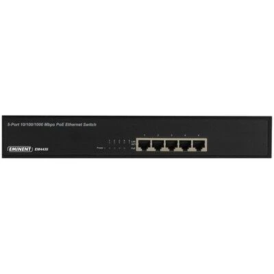 Eminent EM4435 5-Poorts Gigabit Switch, 4 PoE poorten Eminent EM4435 5-Poorts Gigabit Switch, 4 PoE Poorten -Elektronische Camera Winkel 8228 eminent em4435 5 poorts gigabit switch 4 poe poorten