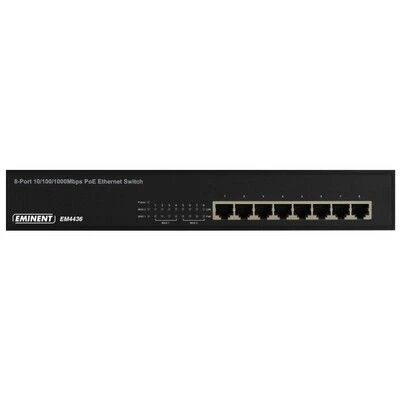 Eminent EM4436 8-Poorts Gigabit Switch, 8 PoE poorten Eminent EM4436 8-Poorts Gigabit Switch, 8 PoE Poorten -Elektronische Camera Winkel 8231 eminent em4436 8 poorts gigabit switch 8 poe poorten