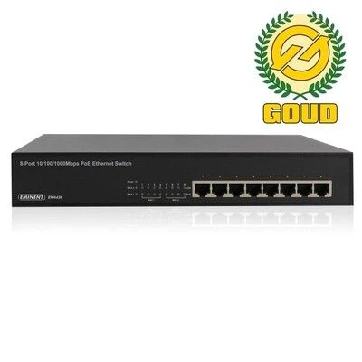 Eminent EM4436 8-Poorts Gigabit Switch, 8 PoE poorten Eminent EM4436 8-Poorts Gigabit Switch, 8 PoE Poorten -Elektronische Camera Winkel 8233 eminent em4436 8 poorts gigabit switch 8 poe poorten